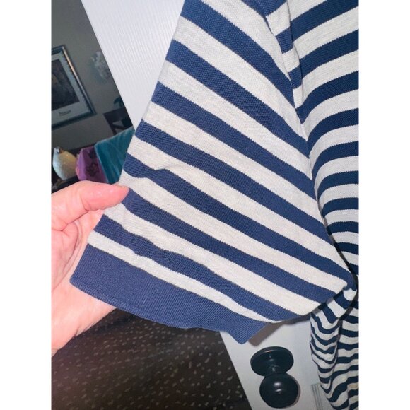 Polo By Ralph Lauren Mens Striped Short Sleeve Polo Shirt L Navy White Old Money - Picture 5 of 7